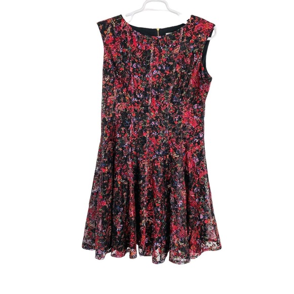 NEW Dress Barn Multicolored Lace Overlay Sleeveless Dress Woman Size 16‎ NWT - Picture 1 of 10